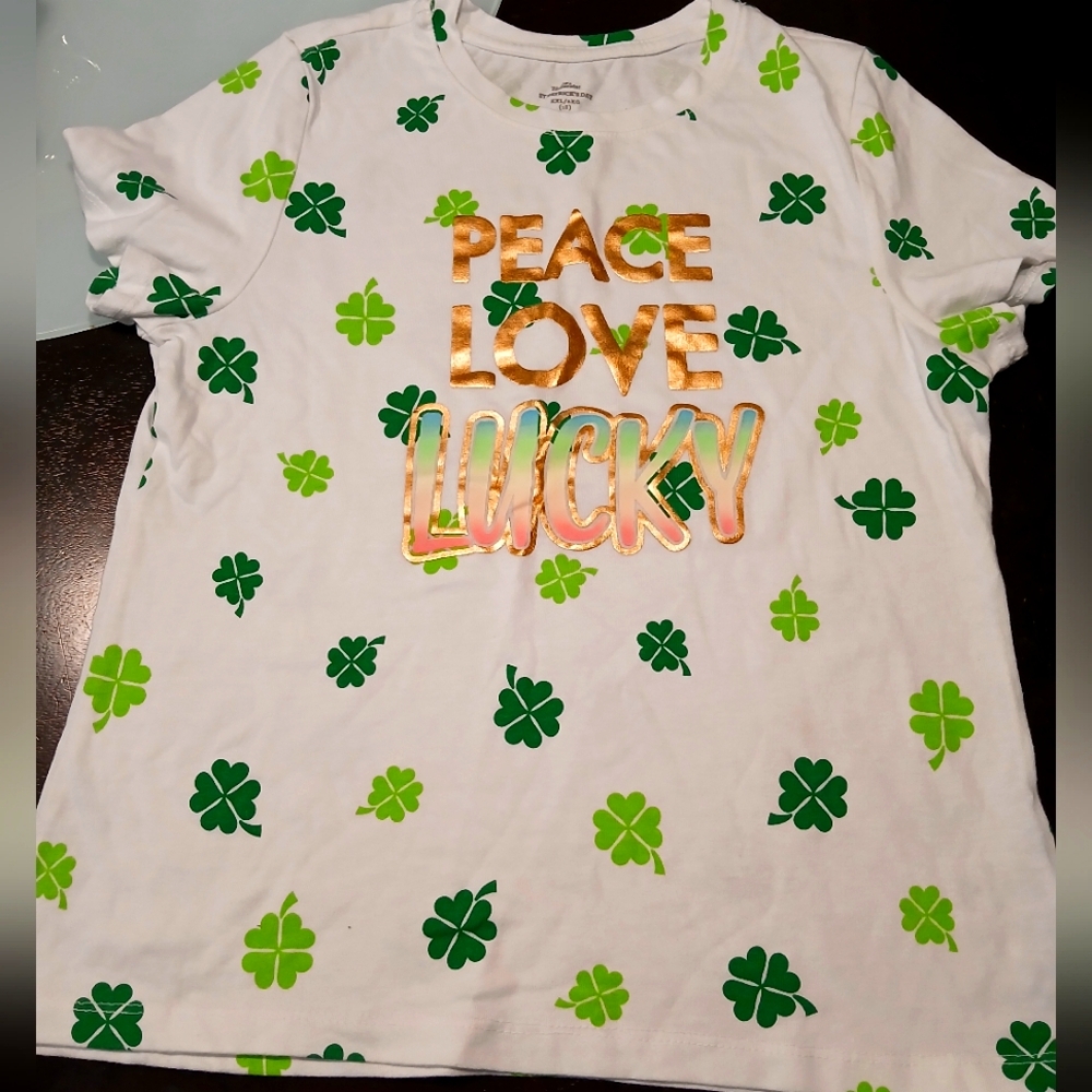 Celebrate st patrick's day girl's shirt Sz xxl 18 EUC